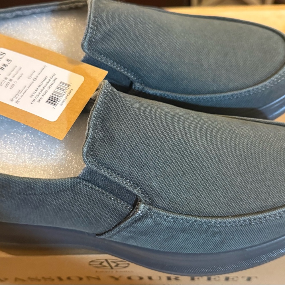 Navy Blue Slip-On Loafers by